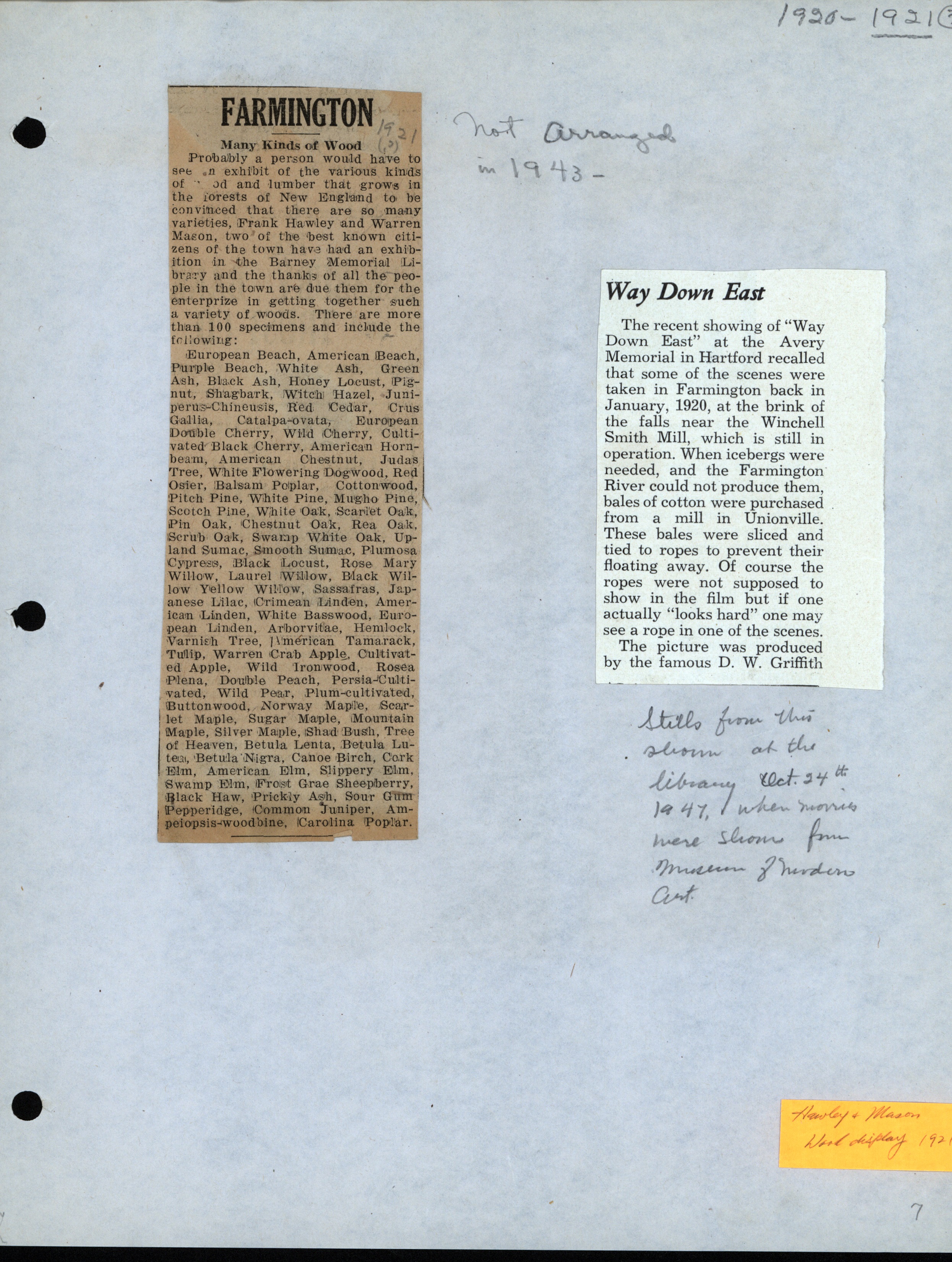 Farmington Village Library Hosts Wood and Lumber Program